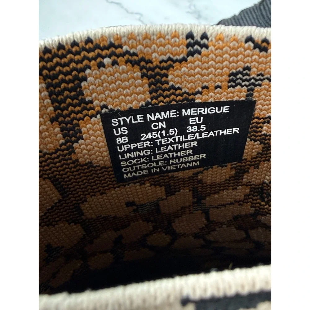 Kate Spade Merigue Knit Cheetah Print Leather Sock Combat New Sz 8B